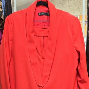 New York & Co. Bold Scarlet Blazer & Pant Suit